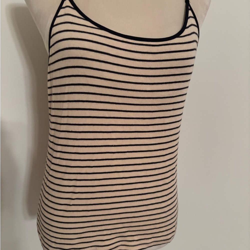 Valerie Stevens Black and Cream Striped Camisole - Picture 3 of 4